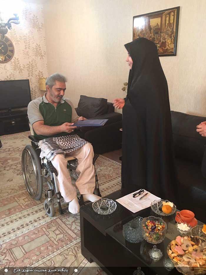به مناسبت روز دانش آموز: بازدید فاطمه اسکندری از دانش آموزان خانواده جانباز